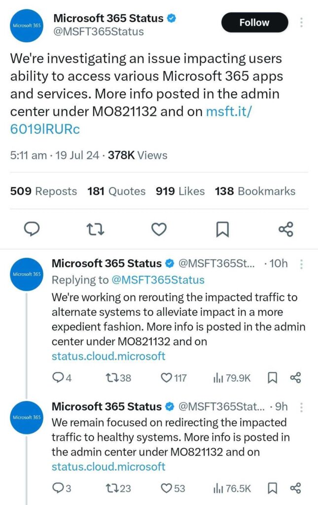 Microsoft Windows Global Outage