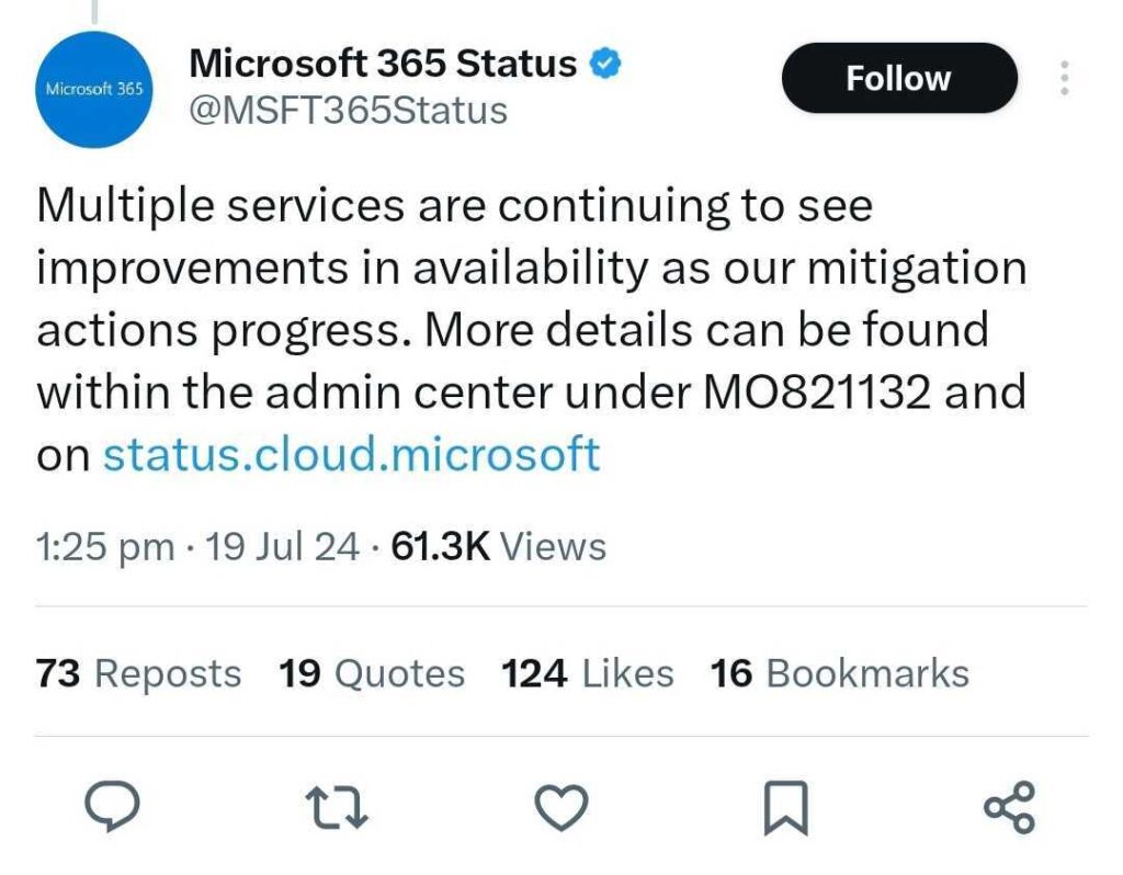 Microsoft Windows Global Outage