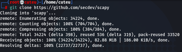  Scapy Clone the repository